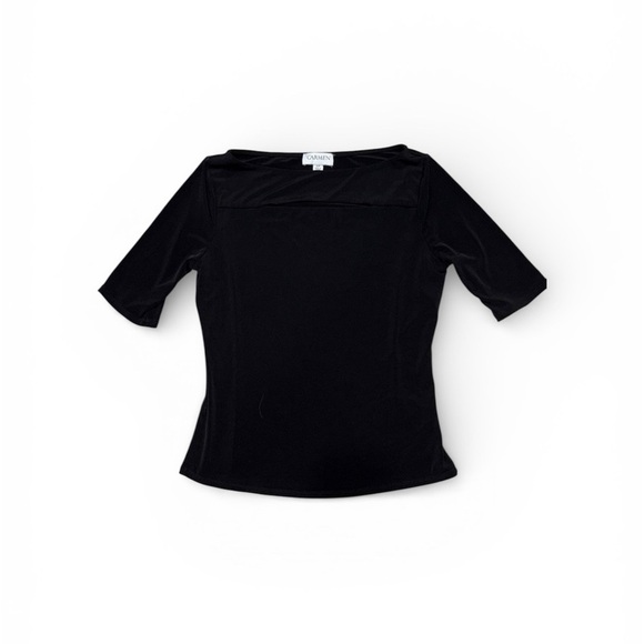 Carmen Tops - 56. Carmen Black Short Sleeve Women's Top size small